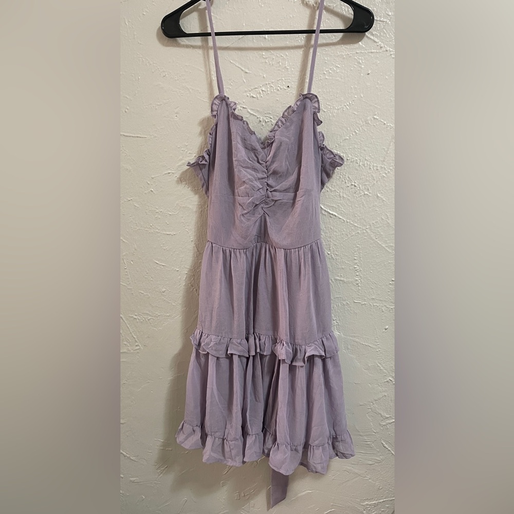 She + Sky tiered ruffle mini dress